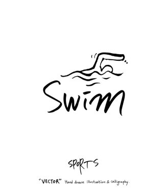 Çizilmiş spor ve eğlence illüstrasyon el - vektör