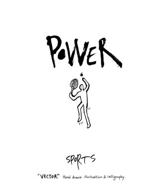 Spor poster illüstrasyon - içinde çizilmiş vektör el / arka plan spor