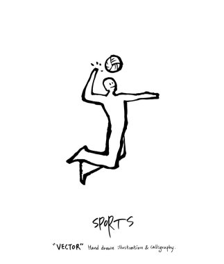 Spor poster / yarım yamalak eğlence illüstrasyon - vektör