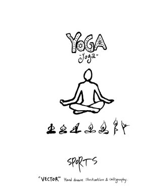 Spor poster illüstrasyon - içinde çizilmiş vektör el / arka plan spor