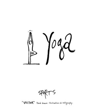 Spor poster illüstrasyon - içinde çizilmiş vektör el / arka plan spor