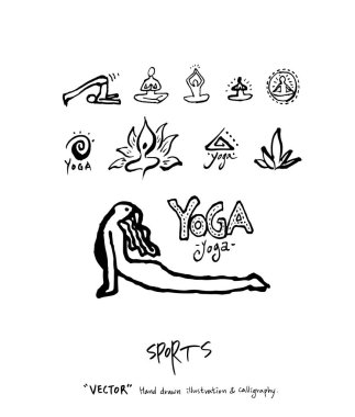 Spor poster illüstrasyon - içinde çizilmiş vektör el / arka plan spor