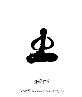 Spor poster illüstrasyon - içinde çizilmiş vektör el / arka plan spor