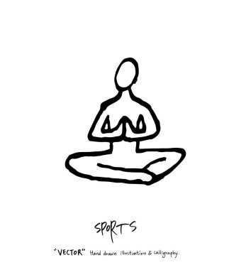 Spor poster illüstrasyon - içinde çizilmiş vektör el / arka plan spor