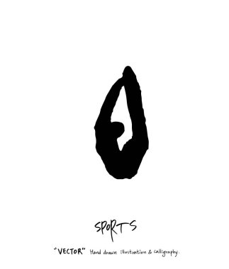 Spor poster illüstrasyon - içinde çizilmiş vektör el / arka plan spor