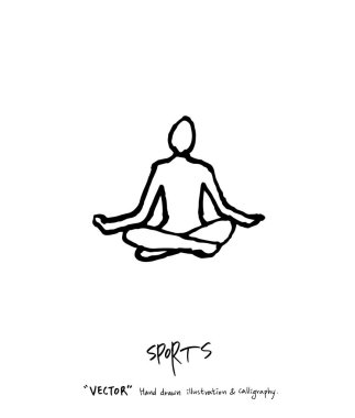 Spor poster illüstrasyon - içinde çizilmiş vektör el / arka plan spor