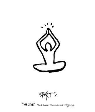 Spor poster illüstrasyon - içinde çizilmiş vektör el / arka plan spor
