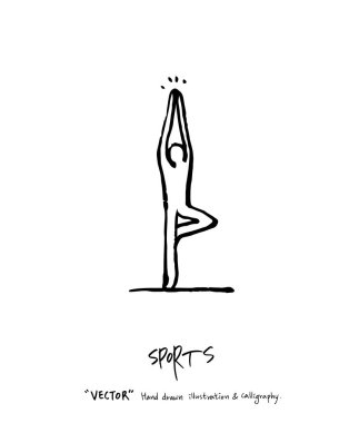 Spor poster illüstrasyon - içinde çizilmiş vektör el / arka plan spor