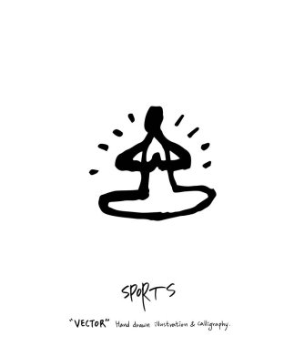 Spor poster illüstrasyon - içinde çizilmiş vektör el / arka plan spor