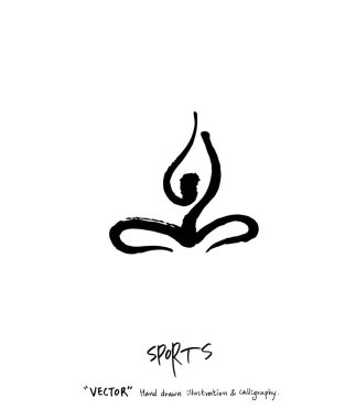 Spor poster illüstrasyon - içinde çizilmiş vektör el / arka plan spor