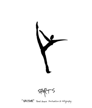 Spor poster illüstrasyon - içinde çizilmiş vektör el / arka plan spor