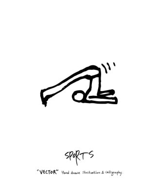Spor poster illüstrasyon - içinde çizilmiş vektör el / arka plan spor