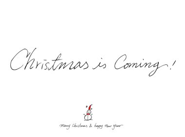 Çizilmiş Noel poster el - vektör