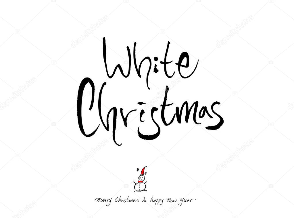 Hand drawn Christmas poster - vector