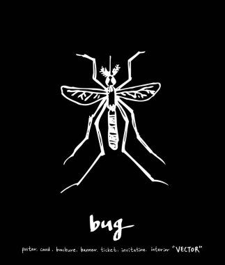 Resimde hata / çizilmiş böcek kroki el