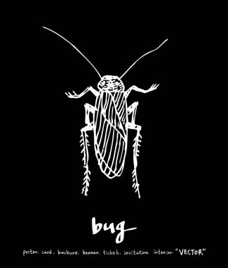 Resimde hata / çizilmiş böcek kroki el