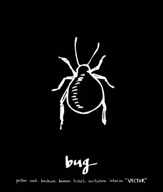 Resimde hata / çizilmiş böcek kroki el