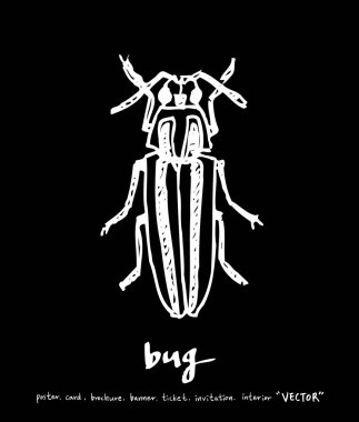 Resimde hata / çizilmiş böcek kroki el