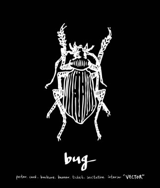 Resimde hata / çizilmiş böcek kroki el