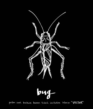 Resimde hata / çizilmiş böcek kroki el