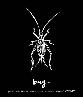 Resimde hata / çizilmiş böcek kroki el