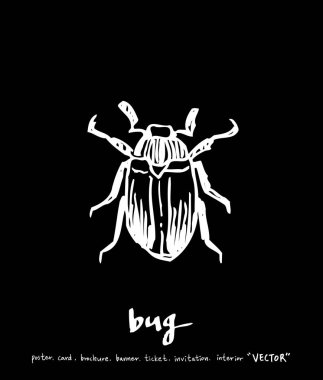 Resimde hata / çizilmiş böcek kroki el