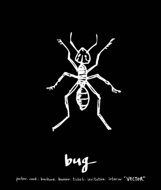 Resimde hata / çizilmiş böcek kroki el