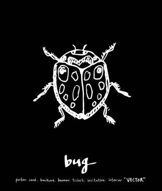 Resimde hata / çizilmiş böcek kroki el