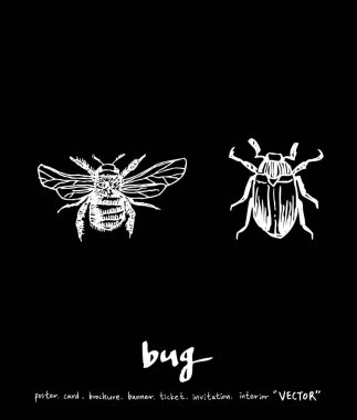 Resimde hata / çizilmiş böcek kroki el