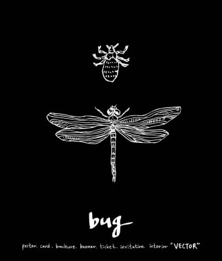 Resimde hata / çizilmiş böcek kroki el