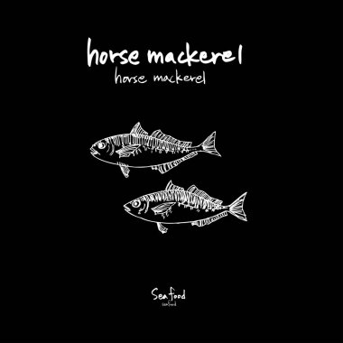 Deniz Mahsülleri kroki / çizilmiş gıda el malzemeler - vektör