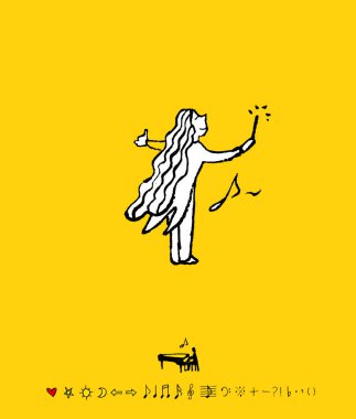 konser poster / yarım yamalak müzik illüstrasyon - vektör