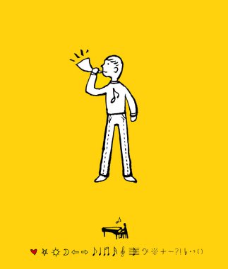 konser poster / yarım yamalak müzik illüstrasyon - vektör