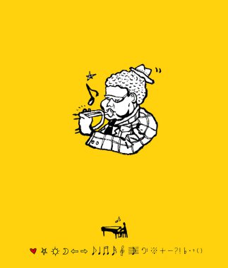 konser poster / yarım yamalak müzik illüstrasyon - vektör