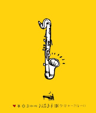 konser poster / yarım yamalak müzik illüstrasyon - vektör