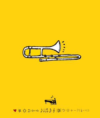 konser poster / yarım yamalak müzik illüstrasyon - vektör