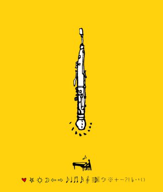 konser poster / yarım yamalak müzik illüstrasyon - vektör