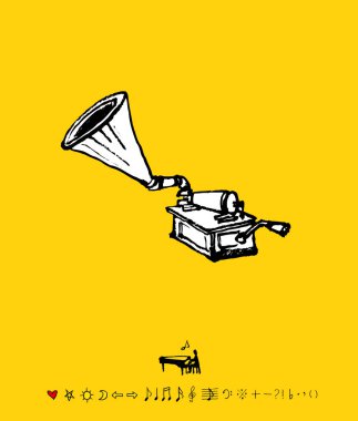 konser poster / yarım yamalak müzik illüstrasyon - vektör