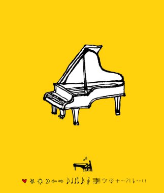 konser poster / yarım yamalak müzik illüstrasyon - vektör