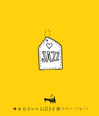 konser poster / yarım yamalak müzik illüstrasyon - vektör