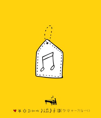 konser poster / yarım yamalak müzik illüstrasyon - vektör