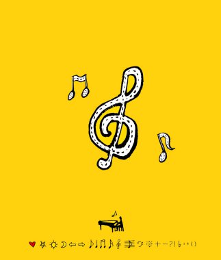 konser poster / yarım yamalak müzik illüstrasyon - vektör