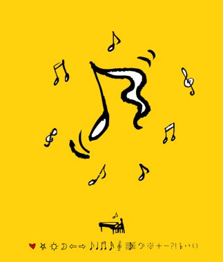 konser poster / yarım yamalak müzik illüstrasyon - vektör