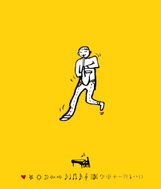 konser poster / yarım yamalak müzik illüstrasyon - vektör