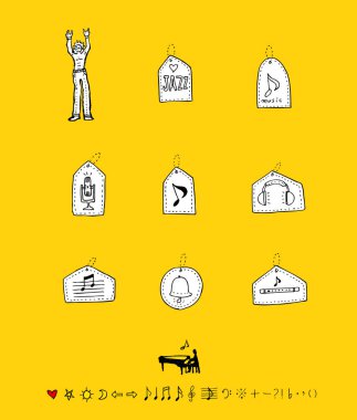 konser poster / yarım yamalak müzik illüstrasyon - vektör