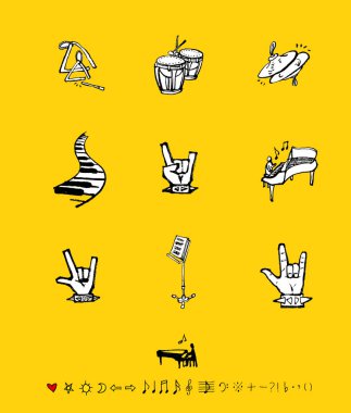 konser poster / yarım yamalak müzik illüstrasyon - vektör