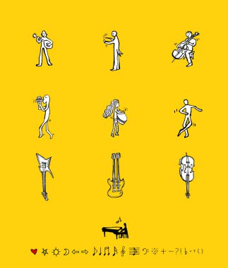 konser poster / yarım yamalak müzik illüstrasyon - vektör