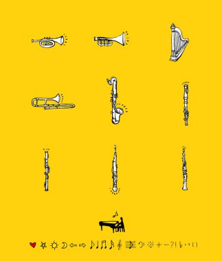 konser poster / yarım yamalak müzik illüstrasyon - vektör