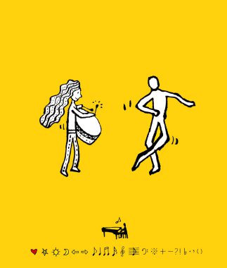 konser poster / yarım yamalak müzik illüstrasyon - vektör