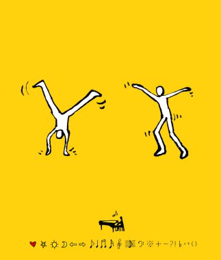 konser poster / yarım yamalak müzik illüstrasyon - vektör